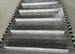 Light Grey Stainless Steel Plate Link Conveyor Belt With Baffle