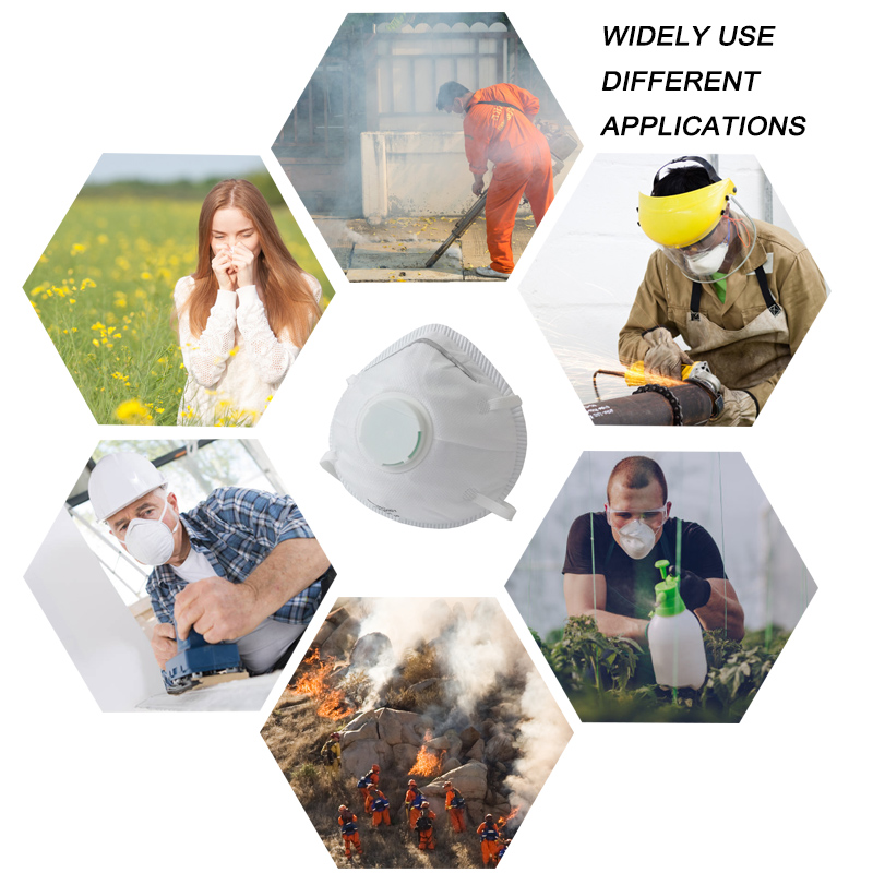 Nonwoven FFP3 Face Mask Disposable Dust Protective Mask Antibacterial