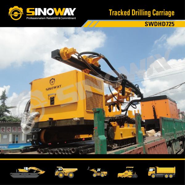 75mm - 105mm Track Wagon Drill / Rock Drill , Down Hole Drill for Blasting