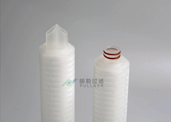 Pleated PES Membrane 10 Inch Water Filter Cartridges With 0.2 Micron High