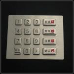Stainless Steel Metal Numeric Keypad Waterproof For Self Service / Car Washing