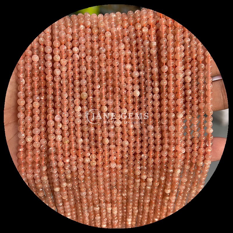 Natural Gemstone Beads Multi-color Pink Aventurine Sunstone Loose Bead Strands