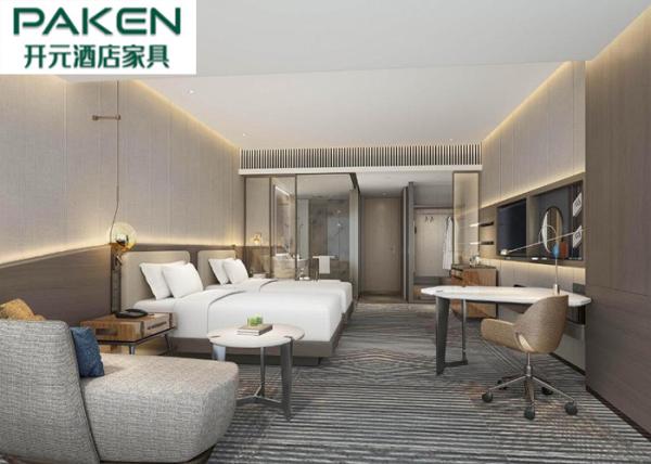 Luxury Hotel Bedroom E1 Grade Plywood Dyed Veneer Furniture Natural Marble Table