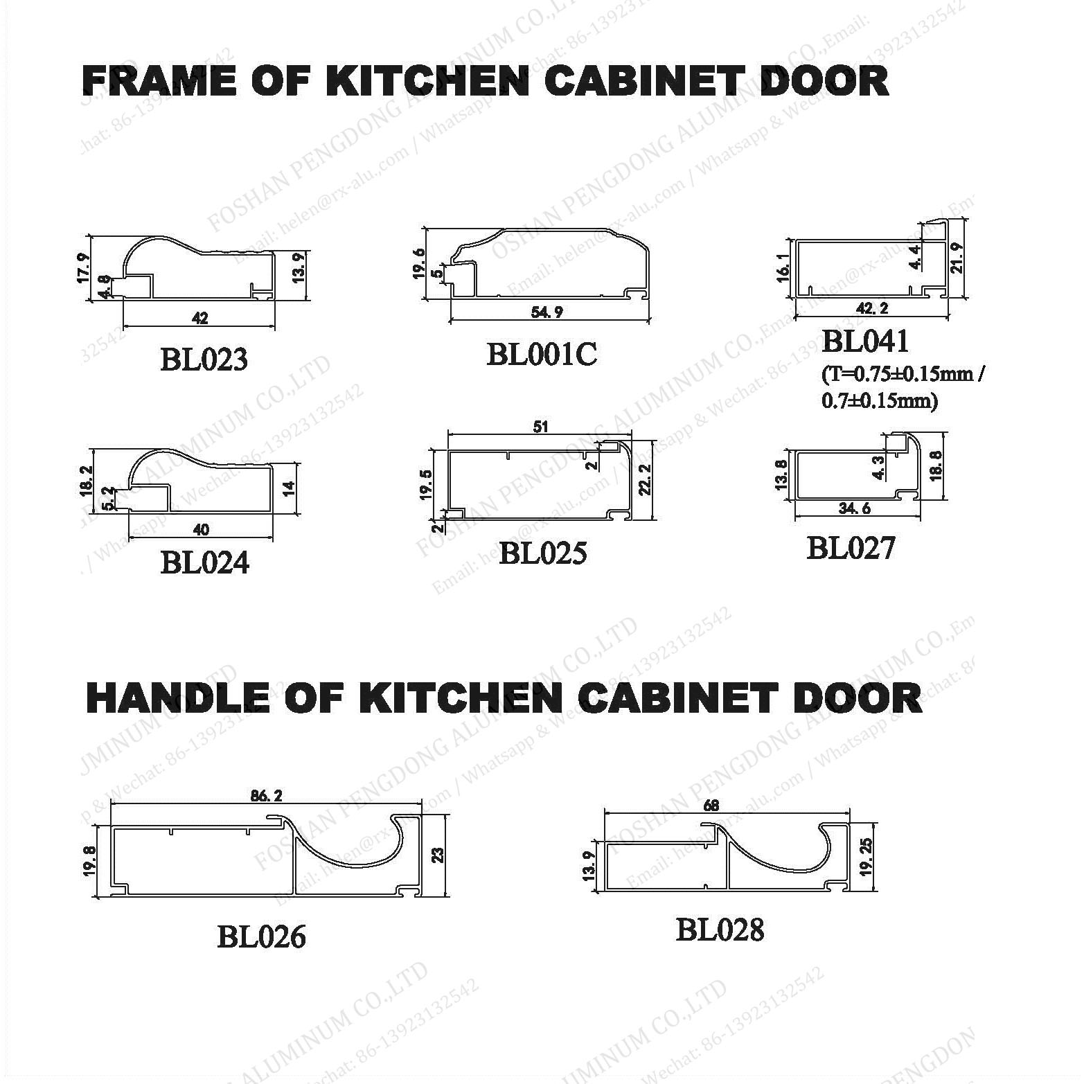 Libya Aluminium kitchen profile for ACP