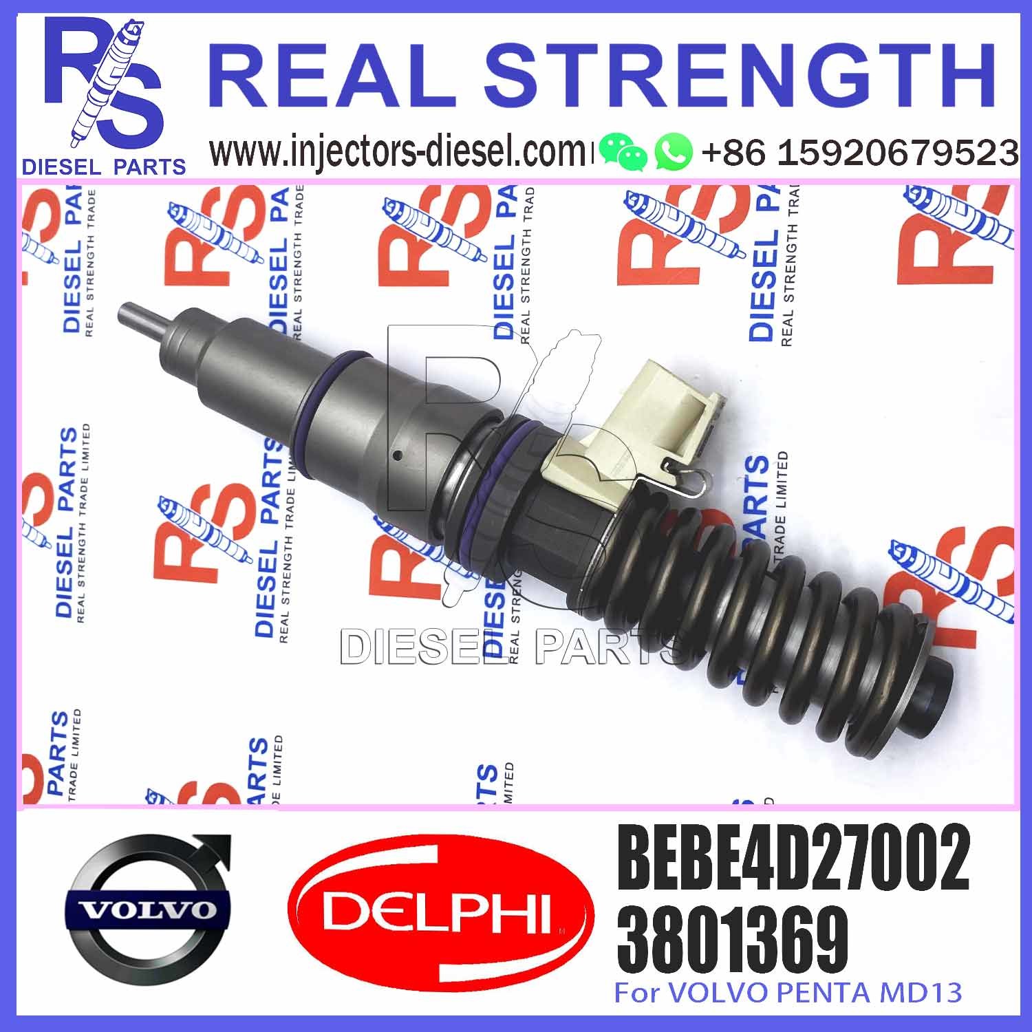 4 PINS diesel fuel injector 3801369 BEBE4D18002 BEBE4D27002 for V-O-L-V PENTA MD13