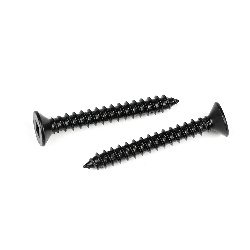 Metric Wooden Construction 410 Stainless Steel Flat Head Black Wood Screws for Wood Ceiling Partition