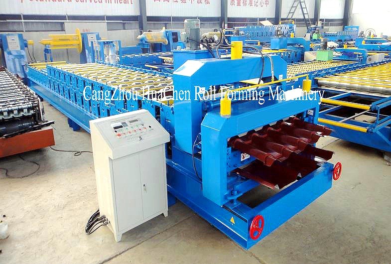 Color Steel Galvanized Double Layer Roll Forming Machine , Roof Panel Roll Form Equipment