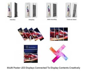 Wholesale Indoor Advertising 3mm RGB Led Poster Panel , Electronic Poster Display 576*1920mm from china suppliers