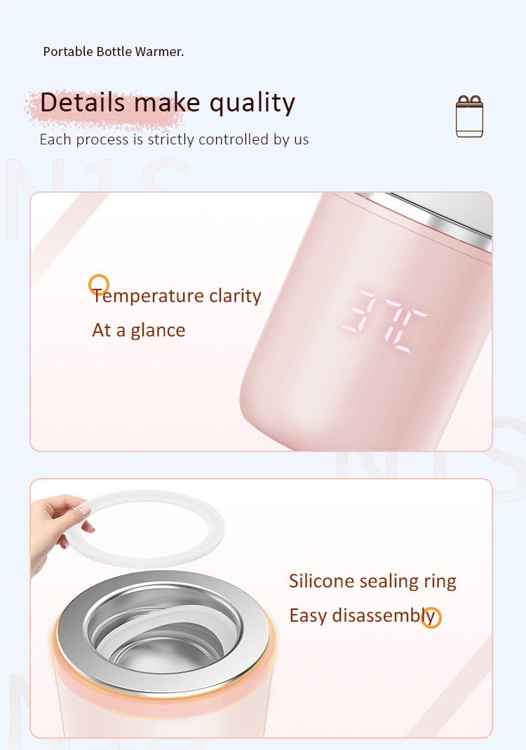 Pink White Travel Breast Milk Pouch Warmer Heat Keeper Infant Warmer Bottle For Milk