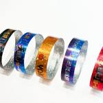 Hot Sale Shiny Laser Glitter Promotional Wristband Waterproof Laser Paper