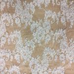 2017 hot sale Bridal Wedding Dress Fabric Mesh Based Embroiery Lace Fabric in