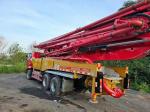 49 Meters Heavy Duty Boom Concrete Pump Truck With 3 Shafts And 5 Arm Crane Jib