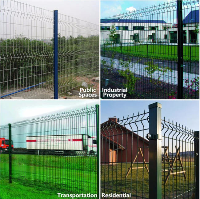 H2.5m 3D Welded PVC Coated Wire Mesh Fence Panels 60x60x1.5mm Green