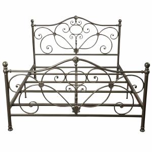 Wholesale Bedroom Antique Antique Wrought Iron Bed Frame , Metal Furniture Bed from china suppliers