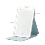 Trendy Led Travel Mirror Thin Portable Size Rechargeable PU Leather Mirror