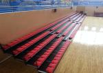 Indoor Wall Fixed Telescopic Tribunes Stadium 5 Rows HDPE Folding Seats
