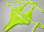 Solid Bikini Swimming Suits Ruched Design For Youthful