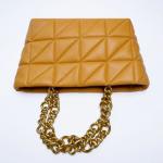 Lingge PU Shoulder Bag 44cm 4cm 16cm Embroidered Shoulder Bag