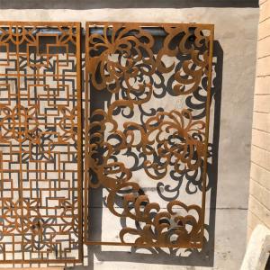 Wholesale 900mm Corten Decorative Metal Fence Panels 3mm Laser Cut Metal Screens from china suppliers