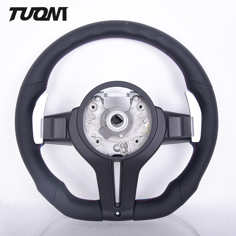 Perforated Smooth Leather Carbon Fiber Steering Wheel For BMW