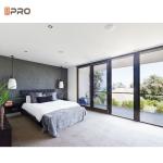 Aluminum Sectional Patio Sliding Doors Double Tempered Glass Powder Coating