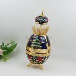 Shinny Gifts Vintage European Home Decor Metal Craft Gifts Automatic Toothpick