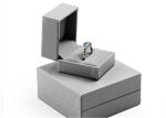 Hinge Wood Ring Jewelry Box Case Grey Gift Packaging Custom Luxury Handmade