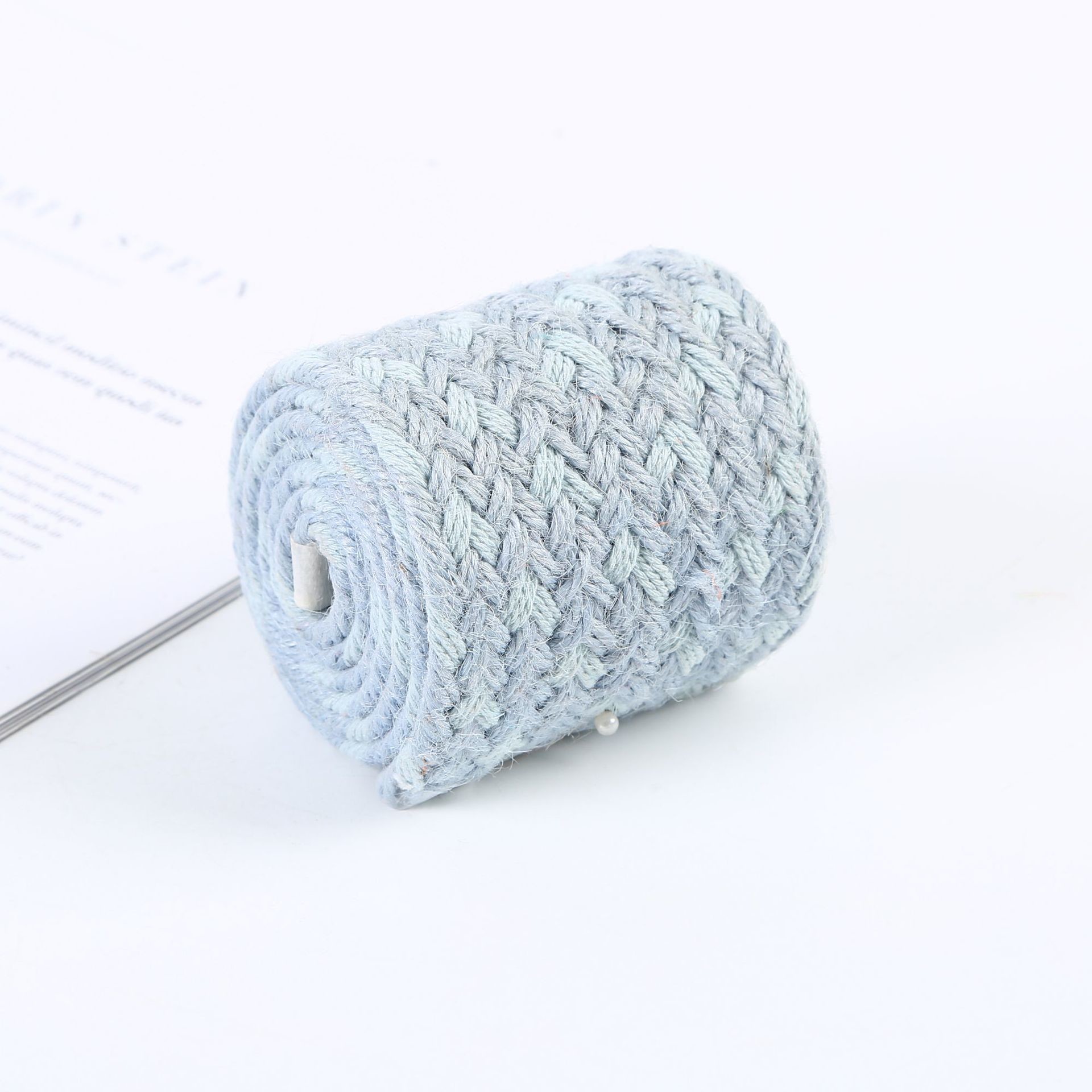Woven Braided Jute Ribbon Colorful Blue Jute Ribbon For Christmas Tree