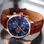 Japan Quartz Movement Men's Business Casual Watches Water Resist 3 ATM