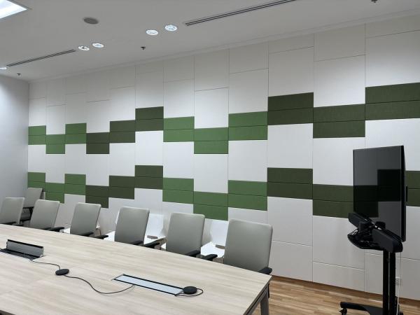 School Meeting Room Absorbers Fabric Wrapped Acoustical Wall Panels Sound