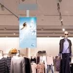 43inches 55inches Advertising LCD Display Ceiling Type Double Sided Window