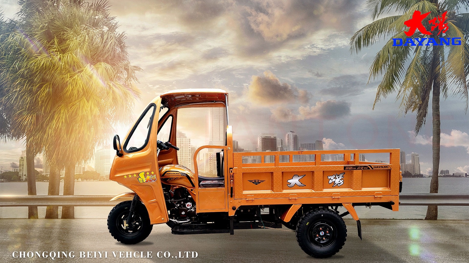 3-Wheel Motorized Gasoline Tricycles for Adult Closed Design Maximum Speed ≥70Km/h
