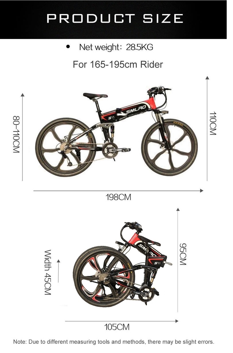 0.5KW 26 Inch Folding Electric Bike With Shimano Gear Multifunctional