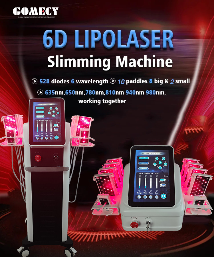 6 wavelengths 6d lipo slimming machine for body slimming skin tigtening
