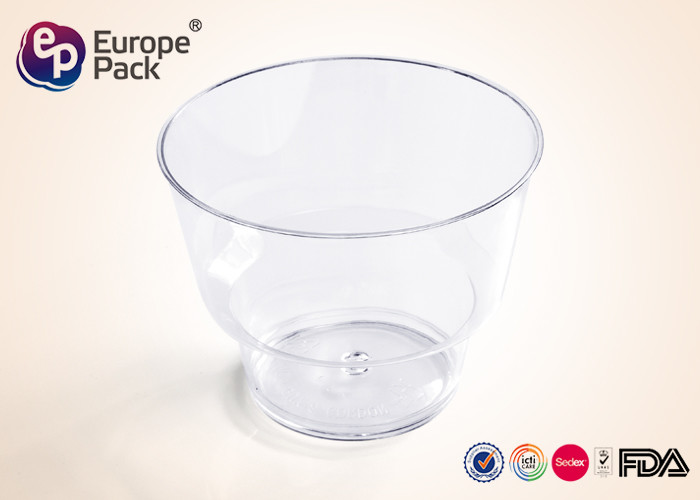 Recyclable Washable Round Plastic Containers For Desserts Environmental Friendly