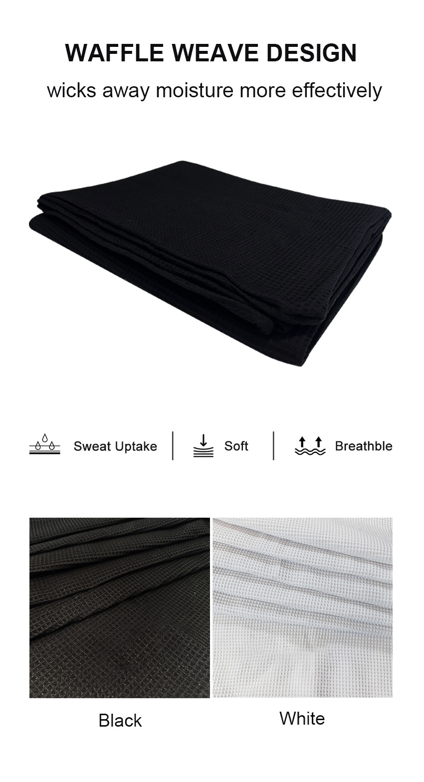 100% Cotton Black White 180*110cm Soft Insert Towel for Sauna Blanket Sweat Remove