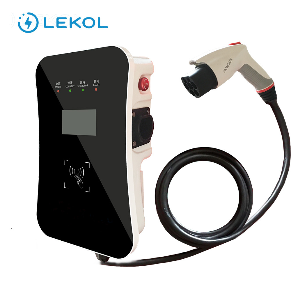 22KW Fast Wall Mounted EV Charger Station 3 Phase IEC62196-2 Connector