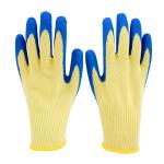 10 Gauge A2 Crinkle Latex Coated Gloves Pure Aramid Fire Resistant Knit Safety