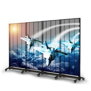 Wholesale P3.91 4G Wifi Digital Led Poster Display Glass Curtain 75% Transparency from china suppliers