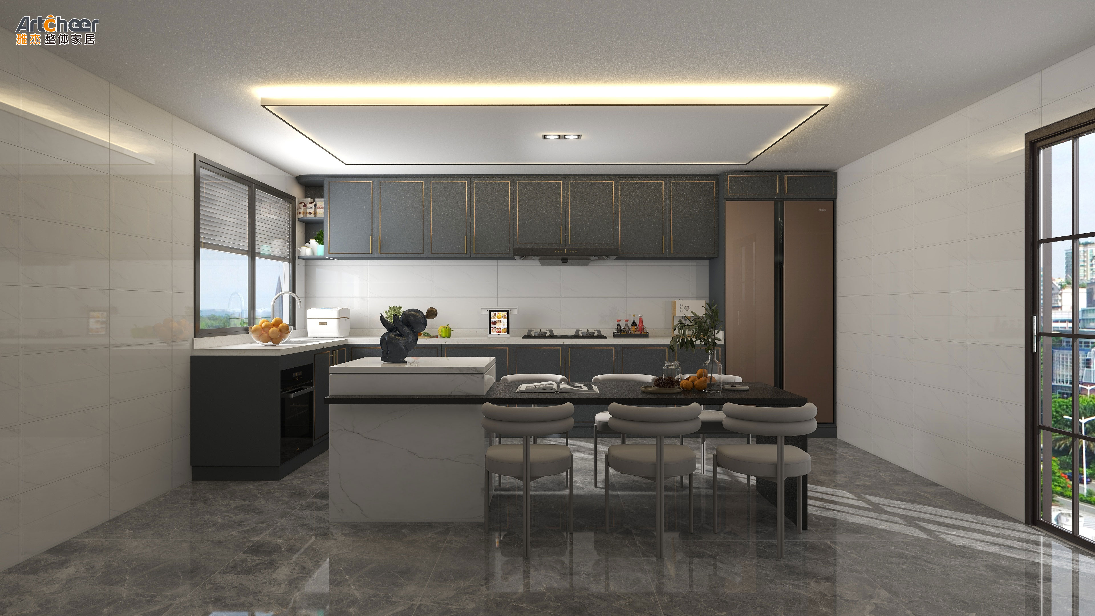 Modular Customized Kitchen Cabinet Black And White Lacquer For Kitchen Furniture