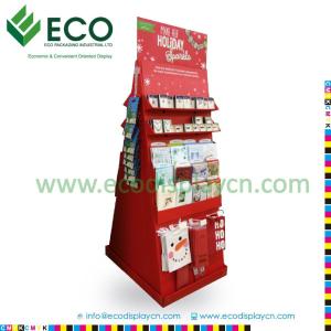 Wholesale Corrugated Cardboard Greeting Card Display Stand, Multi Shelf Display Stands For Gift Card from china suppliers