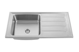 Wholesale 10050R Square Bowl Kitchen Sink With Drainboard 100x50cm from china suppliers