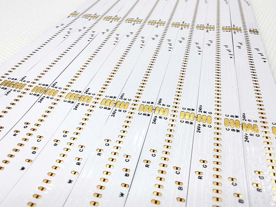 Double Layer LED COB FPCB Flexible Circuit Board With Whiteboard And Black Text Design