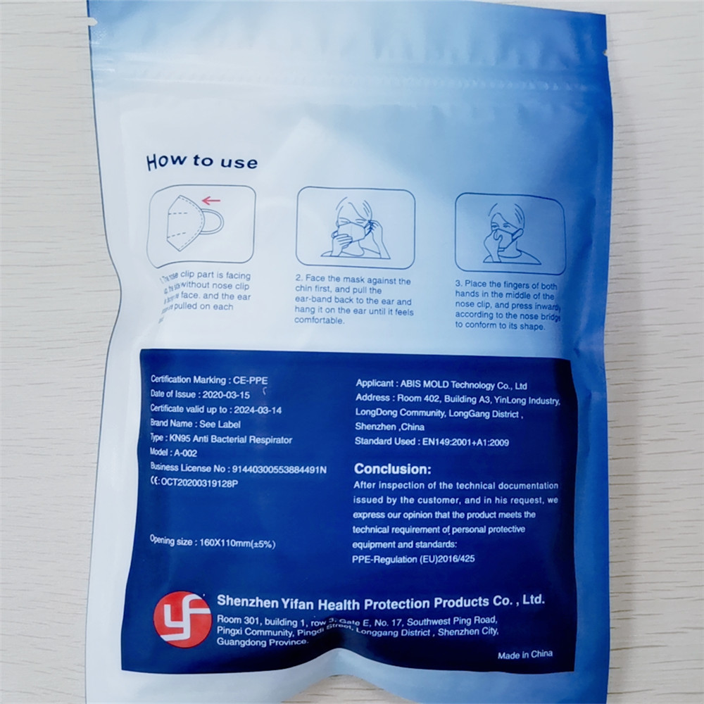 FFP2 Protective Virus Protection KN95 Respirator Mask