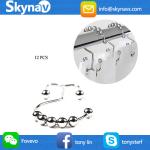 801HD001 Skynavo Stainless Steel Metal Double Glide Shower Curtain Rings Rust