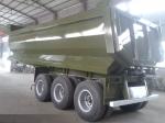 50 Ton 3 Axles Semi Dump Truck Trailer Carbon Steel / High Strength Steel