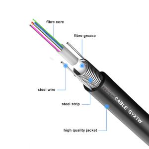 Wholesale GYXTW Fiber Optic Cable 2-24core g652d Direct Burial Bending Radius 10-20D for Internet Installation from china suppliers