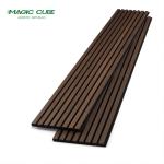 Wood Slat Wall Panels - Wood Black Acoustic Felt - 2400x600x22mm