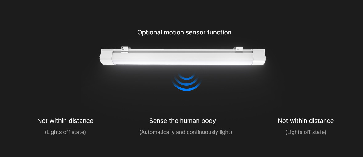 45W Commercial Linear LED Lighting Dustproof Linear Suspension Lighting IP65