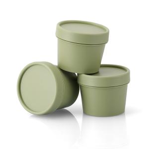 Wholesale OEM Green PP Plastic Cosmetic Packaging Cream Jars 100g from china suppliers